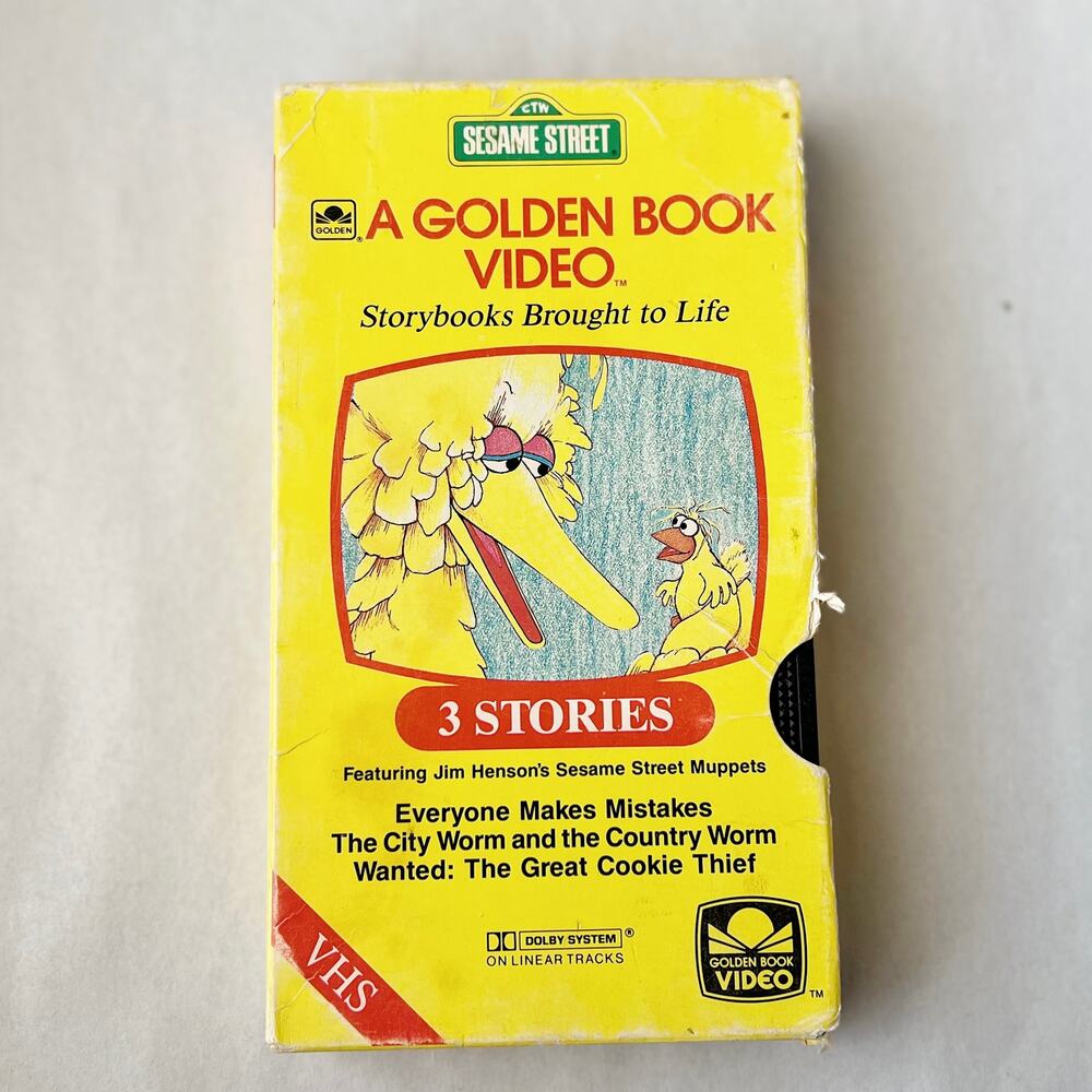 Sesame Street A Golden Book Storybooks Brought to Life VHS - TESTED